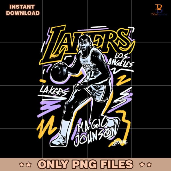 Lakers Magic Johnson Chalked Up PNG