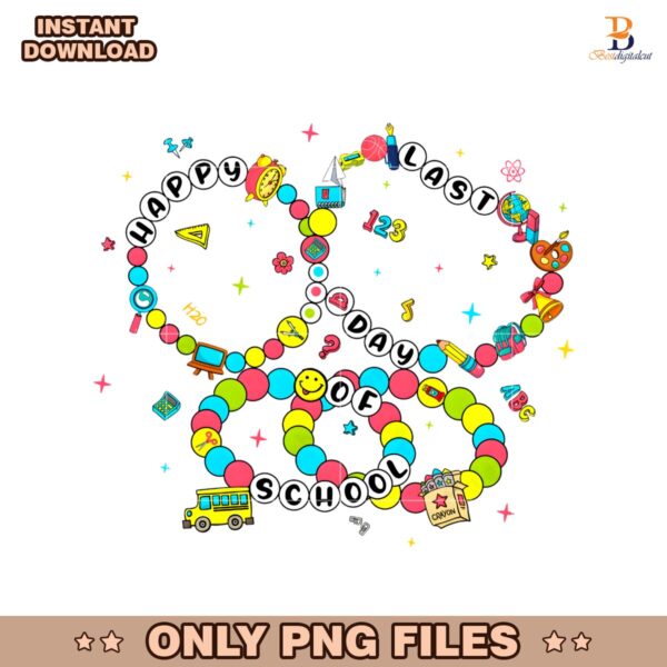 Last Day Of School Friendship Bracelet School Icons PNG