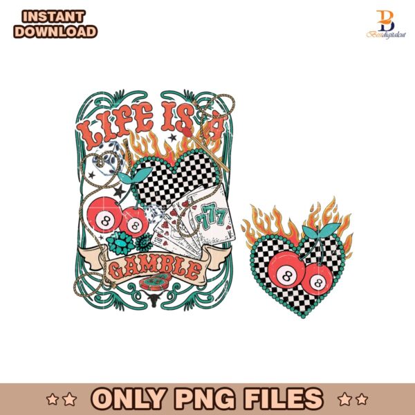 Life Is A Gamble Country Western Turquoise Png