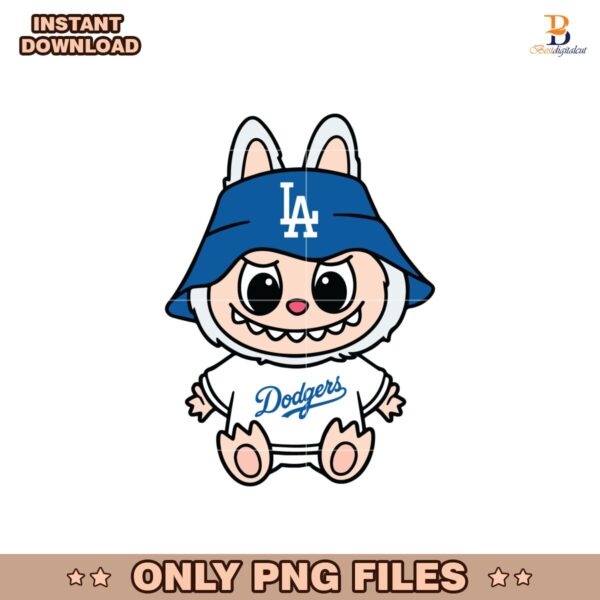 Los Angeles Dodgers Labubu Baseball Png