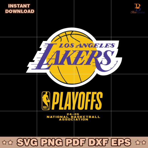 Los Angeles Lakers 2025 NBA Playoffs Basketball Svg