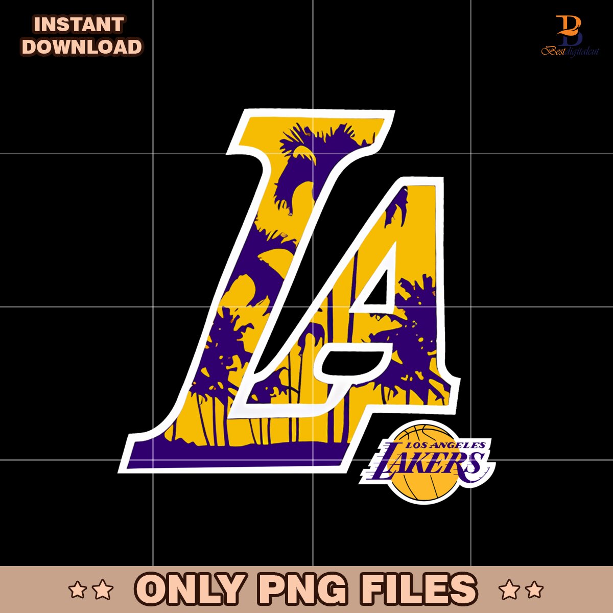 Los Angeles Lakers Iconic Hometown Graphic Png