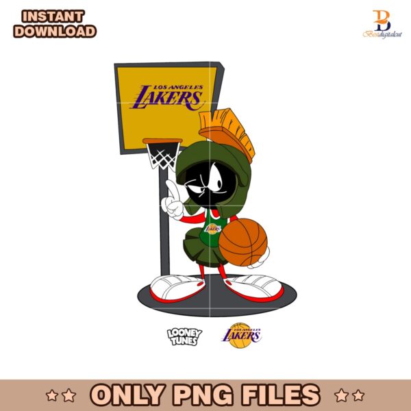 Los Angeles Lakers Looney Tunes Marvin The Martian Graphic Png