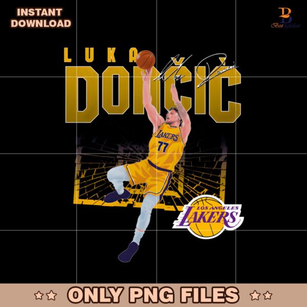 Luka Doncic Los Angeles Lakers Shattered PNG
