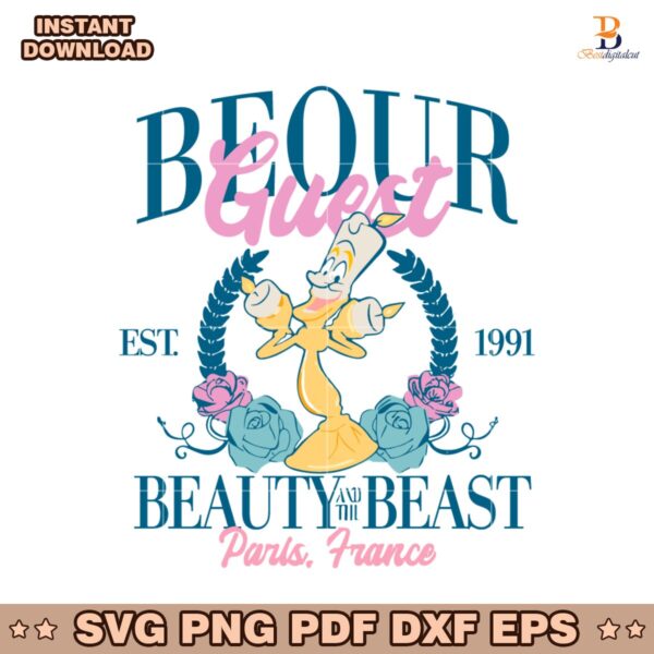 Lumiere Be Our Guest Beauty And The Beast Est 1991 SVG