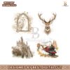 Magical School Watercolor Owl Castle Stag & Steam Train PNG Bundle