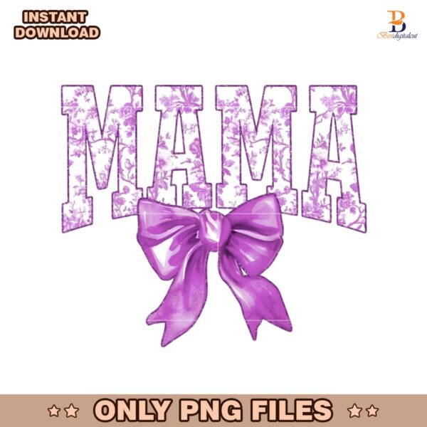 Mama Lavender Ribbon Mothers Day PNG