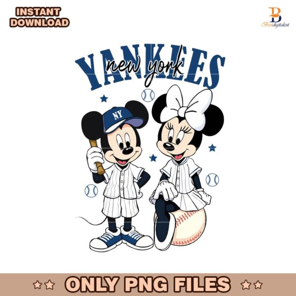 Mickey Minnie Mouse Yankees New York Baseball Disney Png