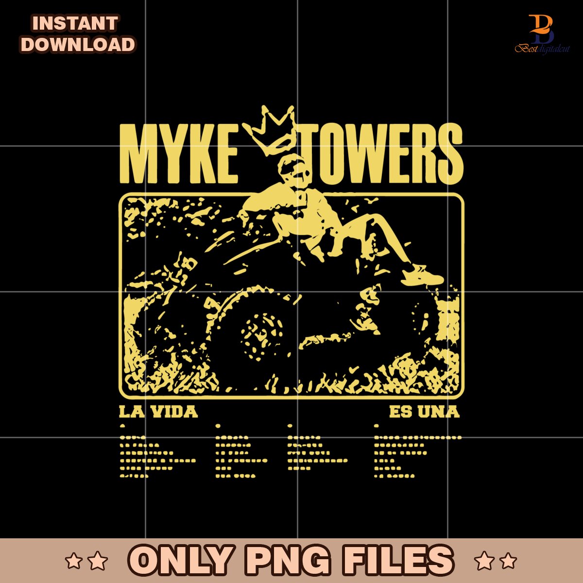 Myke Towers Young Kingz La Vida Png Sublimation