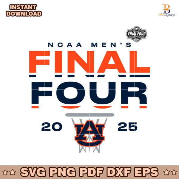NCAA Men's Final Four Basketball Auburn Tigers 2025 SVG