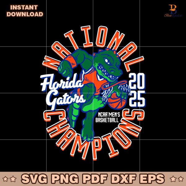 National Champion 2025 Florida Gators Mascot SVG