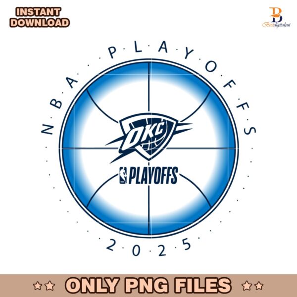 Nba Playoffs 2025 Okc Thunder Basketball SVG