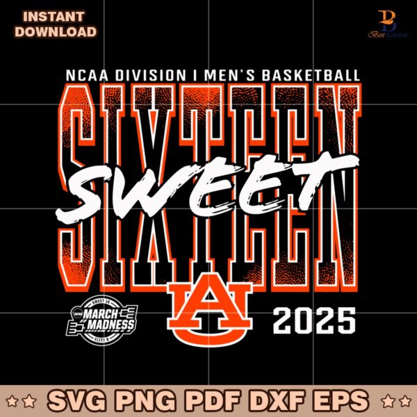 Ncaa Division I Mens Basketball Sweet Sixteen Auburn Tigers SVG