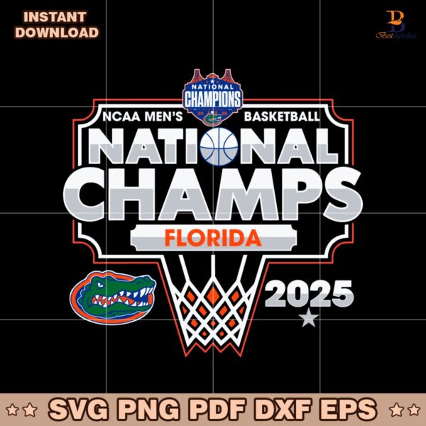 Ncaa Mens Basketball National Champions Florida 2025 SVG