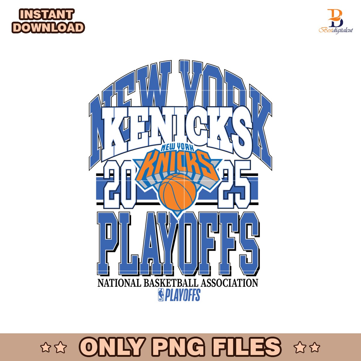 New York Knicks 2025 NBA Playoffs Showtime Png