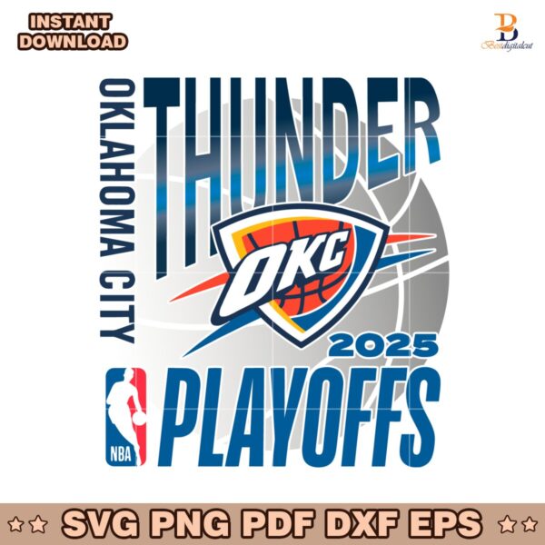 Oklahoma City Thunder Nba 2025 Playoffs SVG
