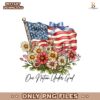 One Nation Under God  Preppy America Wildflower PNG