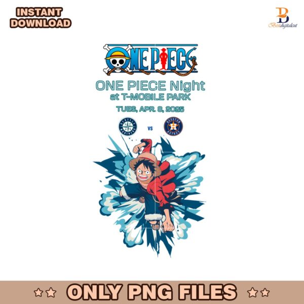 One Piece X Seattle Mariners Monkey D Luffy PNG