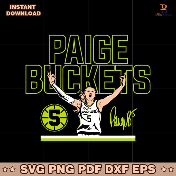 Paige Bueckers Buckets Stripe 5 Signature Dallas Wings SVG