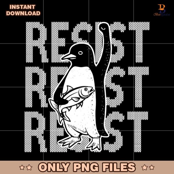 Penguin Resist Trump Tariffs Flippers Up Png