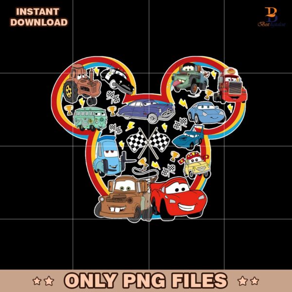 Pixar Cars Disney Lightning McQueen Mickey Head Png