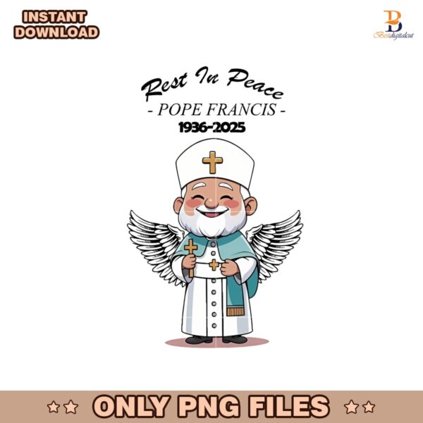 Pope Francis Rest In Peace 1936-2025 Png