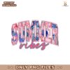 Preppy Retro Summer Vibes Floral Coquette PNG