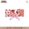 Preppy Strawberry Floral Checkered Mama PNG
