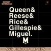 Queen Reese Rice Gillespie Miguel Maryland Terrapins SVG