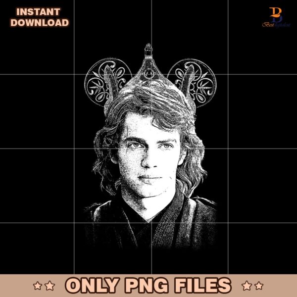 Retro Disney Anakin Skywalker Mickey Ears PNG
