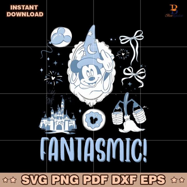 Retro Disney Fantasmic Sorcerer Mickey Magical Kingdom SVG