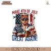 Retro Make 4Th Of July Great Again Trump Png