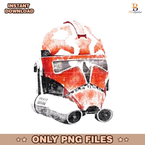 Retro Star Wars Ahsokas Clone Trooper Helmet PNG