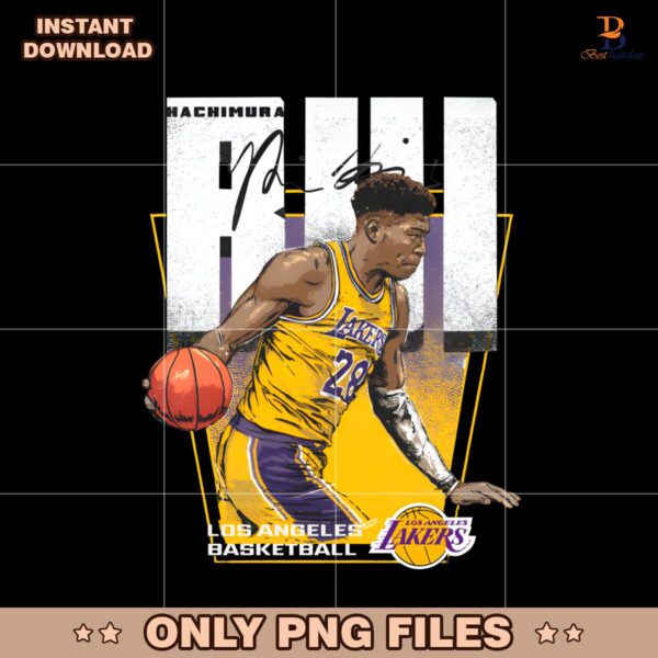Retro Vintage Rui Hachimura 28 Los Angeles Basketball PNG