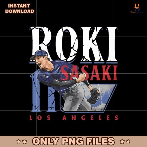 Roki Sasaki Los Angeles D Player Name Baseball Png