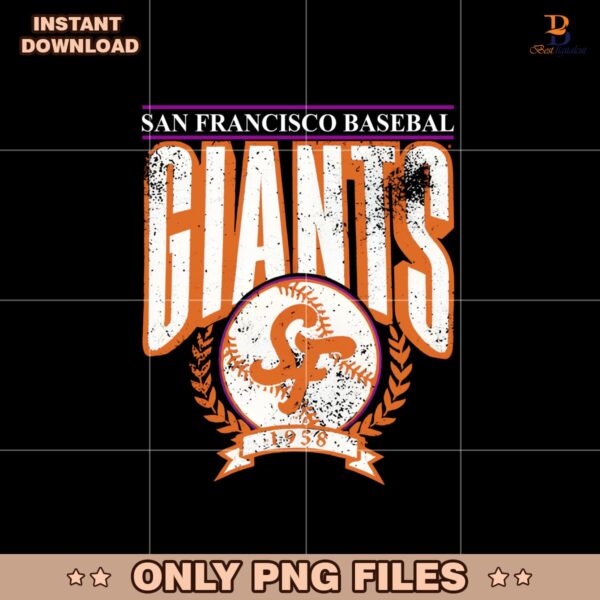 San Francisco Baseball Giants 1958 Vintage Png