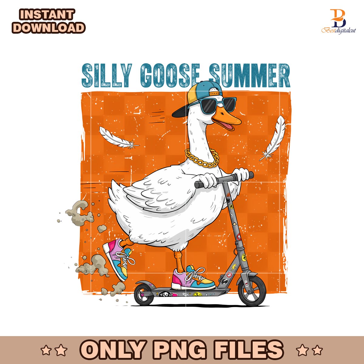 Silly Goose Boy Retro Summer PNG