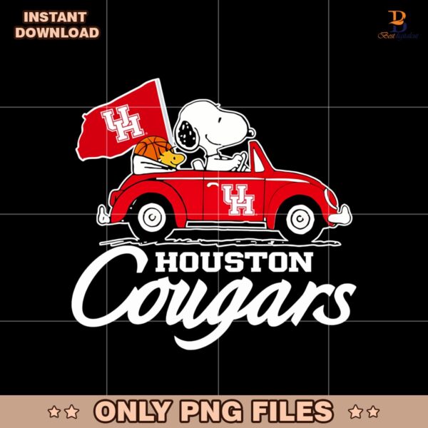 Snoopy And Woodstock Driving Car Houston Cougars Png