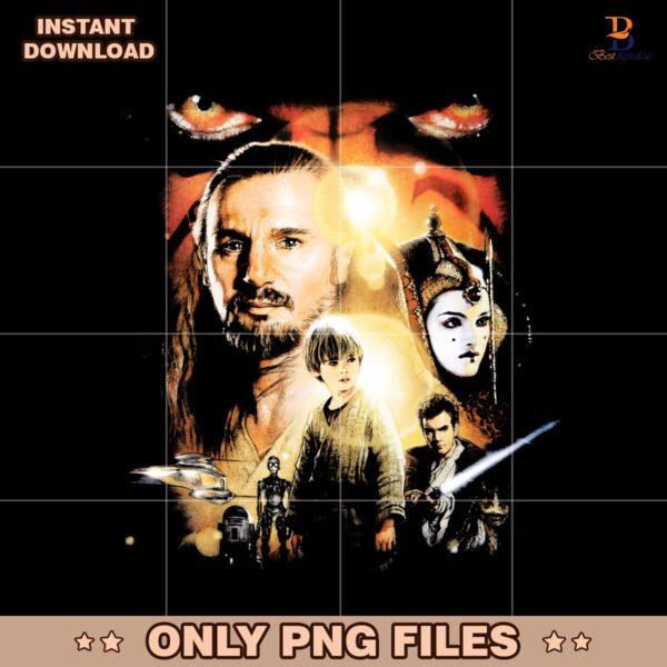 Star Wars Episode I The Phantom Menace Vintage Art PNG
