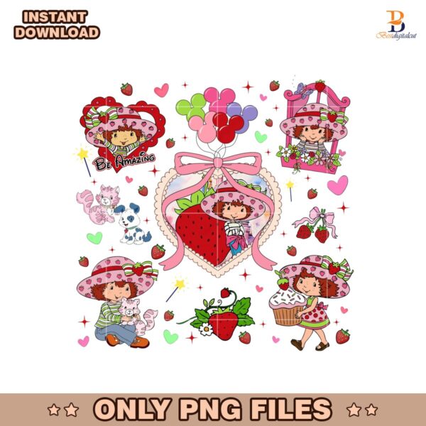 Strawberry And Friends Characters Berry Sweet Girl Png