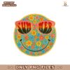 Summer Beach Retro Floral Smile Face PNG