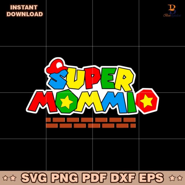 Super Mommio Mothers Day Parody Super Mario SVG