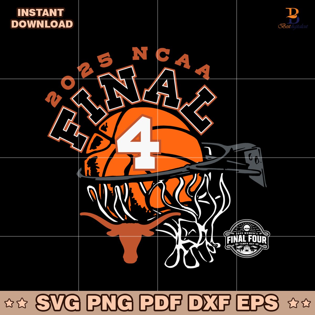 Texas Longhorns 2025 Final Four Ncaa Womens Basketball SVG