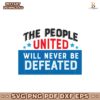 The People United Will Never Be Defeated Svg