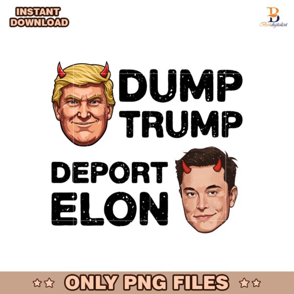 Trump Elon Devil Horns Satire Protest PNG