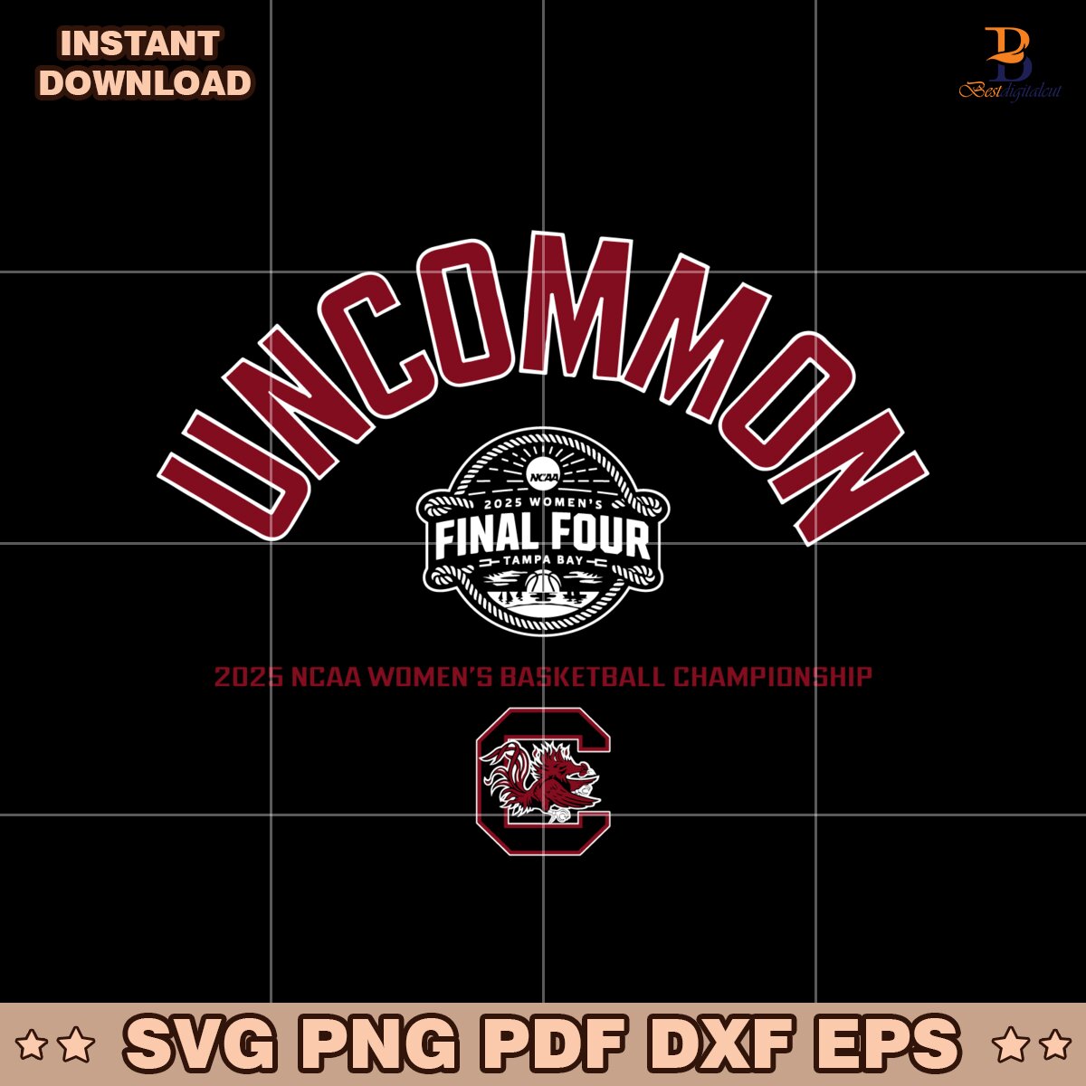 Uncommon Final Four South Carolina Gamecocks Basketball SVG