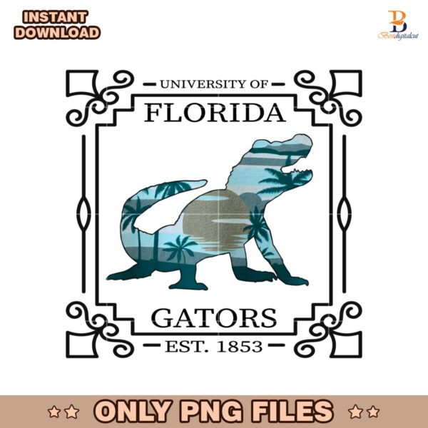 University Of Florida Gators Est 1853 State Scenery PNG