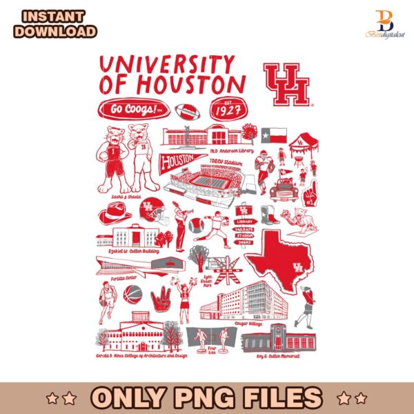 University Of Houston Go Coogs Est 1927 Houston Cougars PNG