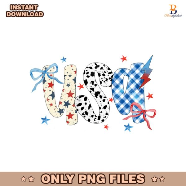 Usa Coquette Bow Independence Day PNG