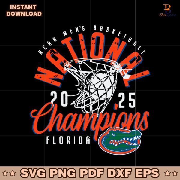 Vintage 2025 National Champions Florida Basketball SVG